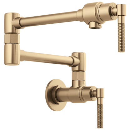 Brizo Litze 62843LF Wall Mount Pot Filler with Knurled Handle Kit