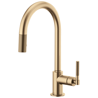 Brizo Litze 63043LF Pull-Down Faucet with Arc Spout and Knurled Handle