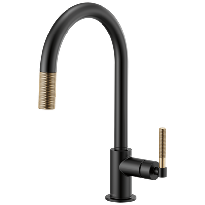 Brizo Litze 63043LF Pull-Down Faucet with Arc Spout and Knurled Handle
