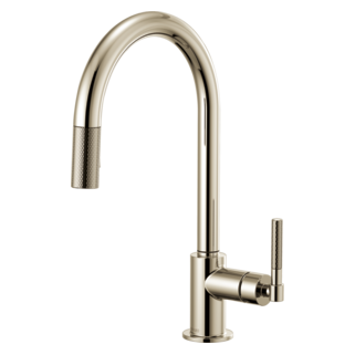 Brizo Litze 63043LF Pull-Down Faucet with Arc Spout and Knurled Handle