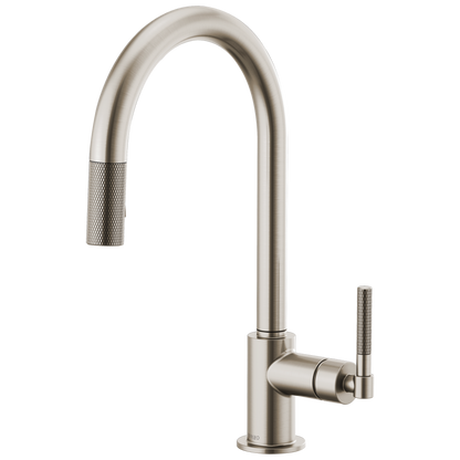 Brizo Litze 63043LF Pull-Down Faucet with Arc Spout and Knurled Handle