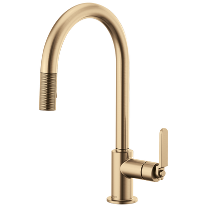 Brizo Litze 63044LF Pull-Down Faucet with Arc Spout and Industrial Handle