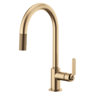 Brizo Litze 63044LF Pull-Down Faucet with Arc Spout and Industrial Handle