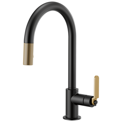 Brizo Litze 63044LF Pull-Down Faucet with Arc Spout and Industrial Handle