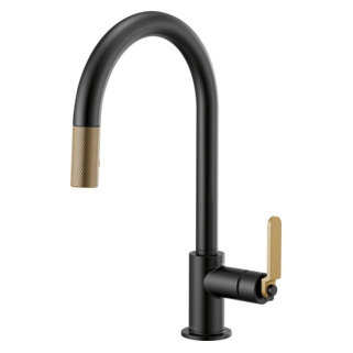 Brizo Litze 63044LF Pull-Down Faucet with Arc Spout and Industrial Handle