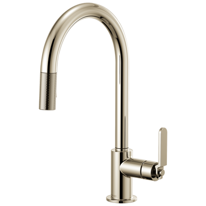 Brizo Litze 63044LF Pull-Down Faucet with Arc Spout and Industrial Handle