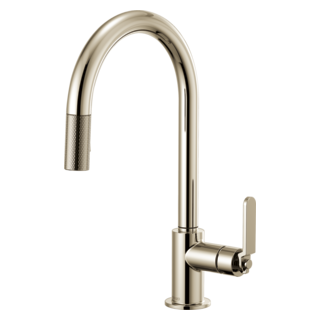 Brizo Litze 63044LF Pull-Down Faucet with Arc Spout and Industrial Handle