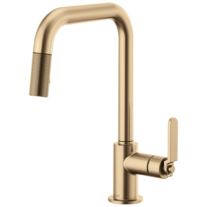 Brizo Litze 63054LF Pull-Down Faucet with Square Spout and Industrial Handle