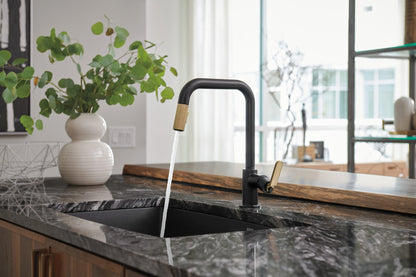 Brizo Litze 63054LF Pull-Down Faucet with Square Spout and Industrial Handle