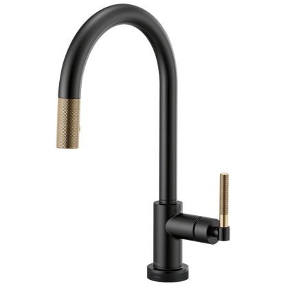 Brizo Litze 64043LF SmartTouch Pull-Down Kitchen Faucet with Arc Spout and Knurled Handle