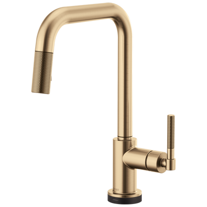 Brizo Litze 64053LF SmartTouch Pull-Down Kitchen Faucet with Square Spout and Knurled Handle