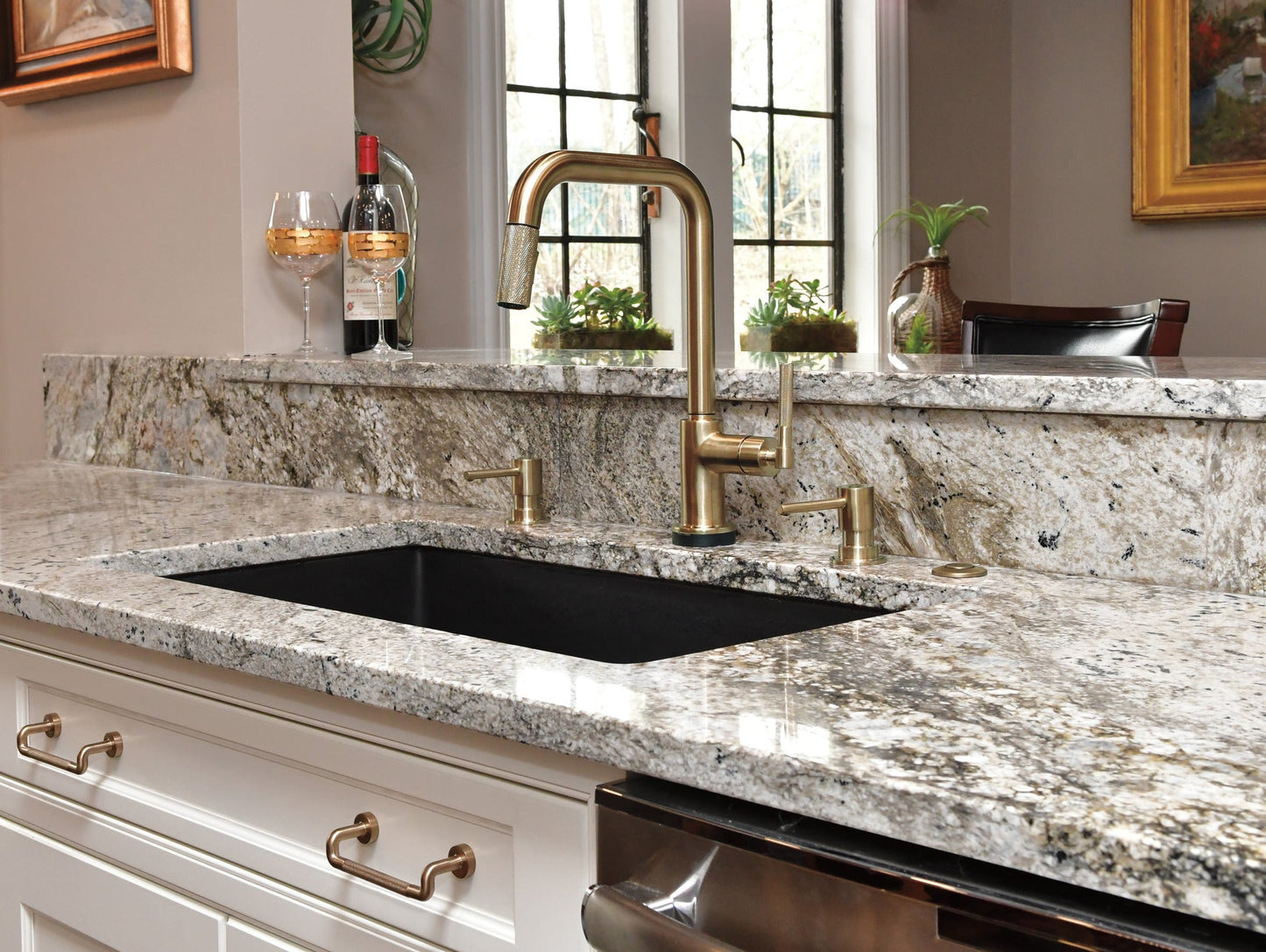 Brizo Litze 64053LF SmartTouch Pull-Down Kitchen Faucet with Square Spout and Knurled Handle