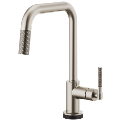 Brizo Litze 64053LF SmartTouch Pull-Down Kitchen Faucet with Square Spout and Knurled Handle