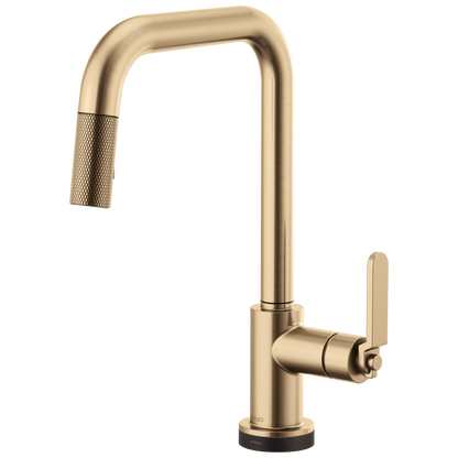 Brizo Litze 64054LF SmartTouch Pull-Down Kitchen Faucet with Square Spout and Industrial Handle