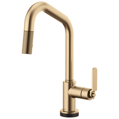Brizo Litze 64064LF SmartTouch Pull-Down Kitchen Faucet with Angled Spout and Industrial Handle