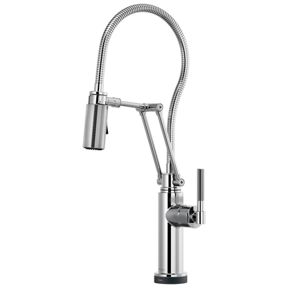 Brizo Litze 64143LF SmartTouch Articulating Kitchen Faucet With Finished Hose