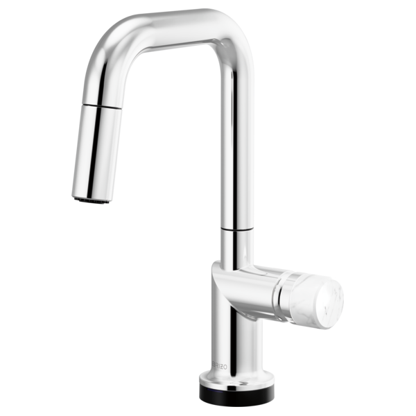 Brizo Odin 64965LF SmartTouch Pull-Down Prep Kitchen Faucet with Square Spout - Less Handle