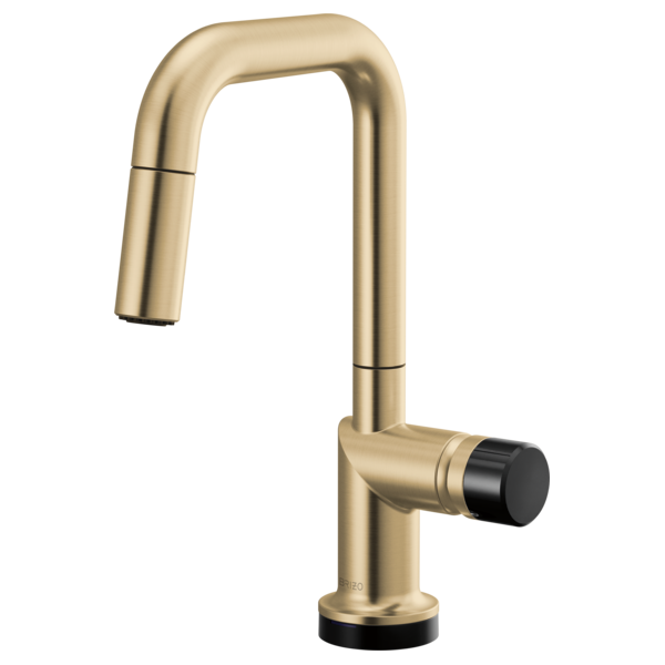Brizo Odin 64965LF SmartTouch Pull-Down Prep Kitchen Faucet with Square Spout - Less Handle