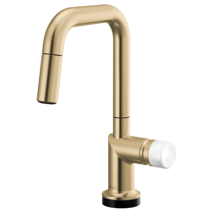Brizo Odin 64965LF SmartTouch Pull-Down Prep Kitchen Faucet with Square Spout - Less Handle