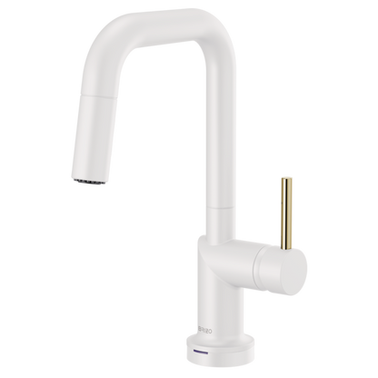 Brizo Odin 64965LF SmartTouch Pull-Down Prep Kitchen Faucet with Square Spout - Less Handle