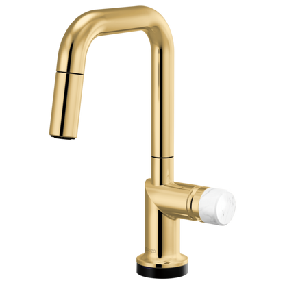 Brizo Odin 64965LF SmartTouch Pull-Down Prep Kitchen Faucet with Square Spout - Less Handle