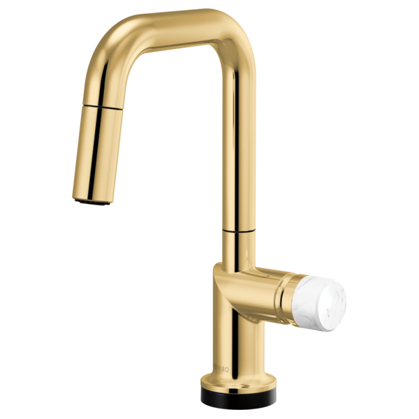 Brizo Odin 64965LF SmartTouch Pull-Down Prep Kitchen Faucet with Square Spout - Less Handle