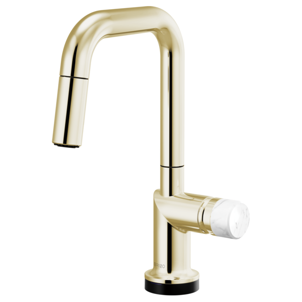 Brizo Odin 64965LF SmartTouch Pull-Down Prep Kitchen Faucet with Square Spout - Less Handle