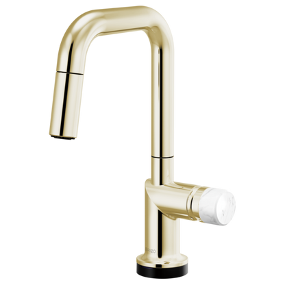 Brizo Odin 64965LF SmartTouch Pull-Down Prep Kitchen Faucet with Square Spout - Less Handle
