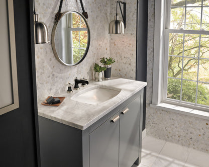Brizo Rook 65361LF Widespread Lavatory Faucet with Channel Spout - Less Handles 1.2 GPM