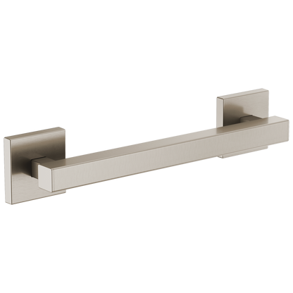 Brizo 69280 12" Linear Square Grab Bar, luxe nickel