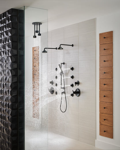 Brizo Essential Shower 81335 Linear Round Single-Function H2Okinetic Pendant Raincan Shower Head