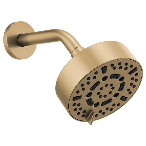 Brizo Essential Shower 87292 5” Linear Round H2Okinetic Multi-Function Wall Mount Shower Head - 2.5 GPM, luxe gold - view 2