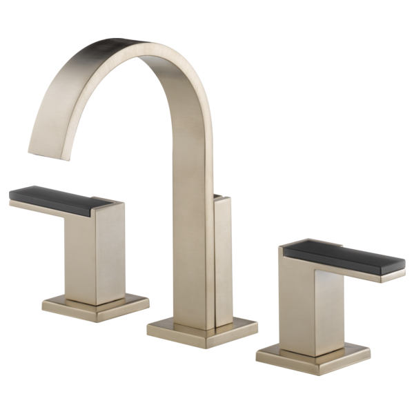 Brizo Siderna HL5382 Widespread Lavatory and Bidet Solar Gray Glass Lever Handle Kit
