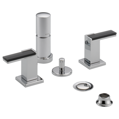 Brizo Siderna HL5382 Widespread Lavatory and Bidet Solar Gray Glass Lever Handle Kit