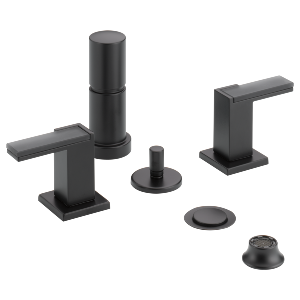 Brizo Siderna HL5382 Widespread Lavatory and Bidet Solar Gray Glass Lever Handle Kit