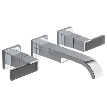 Brizo Siderna HL5882 Wall Mount Lavatory Solar Gray Glass Lever Handle Kit