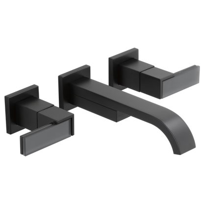 Brizo Siderna HL5882 Wall Mount Lavatory Solar Gray Glass Lever Handle Kit
