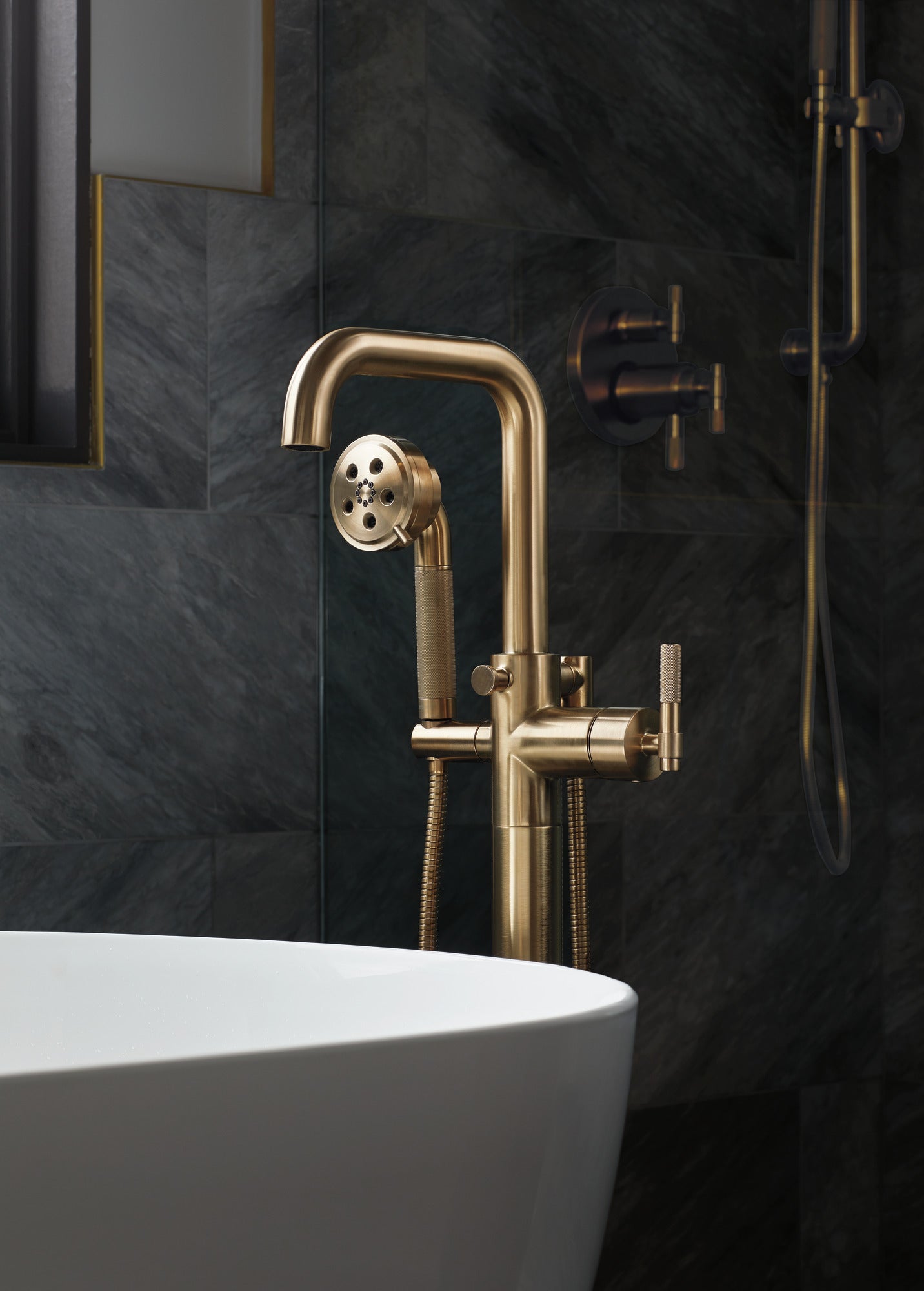 Brizo Litze HL7033 Single-Handle Floor Mount Tub Filler T-Lever Handle Kit