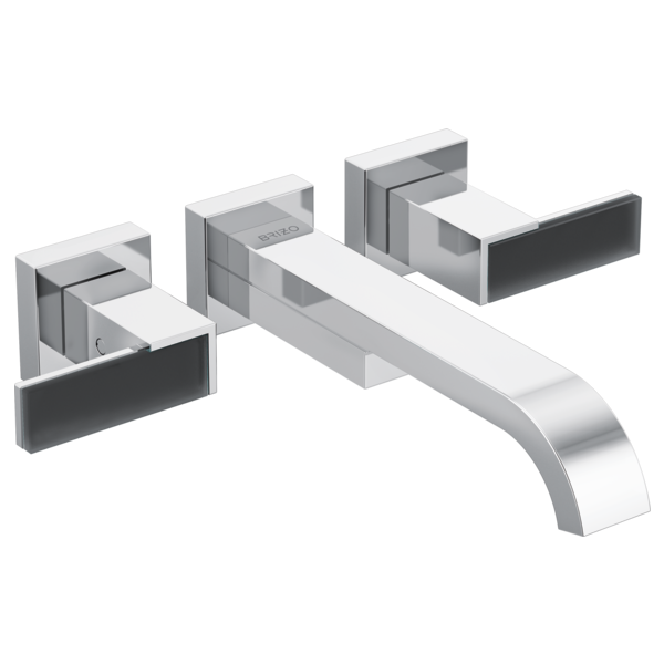 Brizo Siderna HL70482 Two-Handle Wall Mount Tub Filler Solar Gray Glass Lever Handle Kit