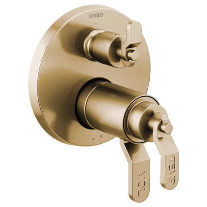 Brizo Litze HL7534 TempAssure Thermostatic Valve With Integrated Diverter Industrial Lever Handle Kit