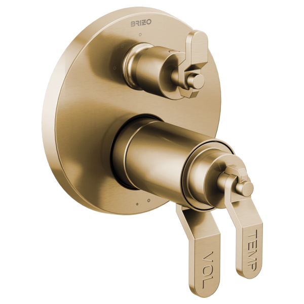 Brizo Litze HL7534 TempAssure Thermostatic Valve With Integrated Diverter Industrial Lever Handle Kit