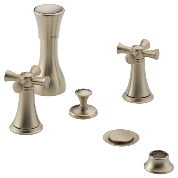Brizo Baliza HX505 Widespread Lavatory Cross Handle Kit, brushed nickel - view 2