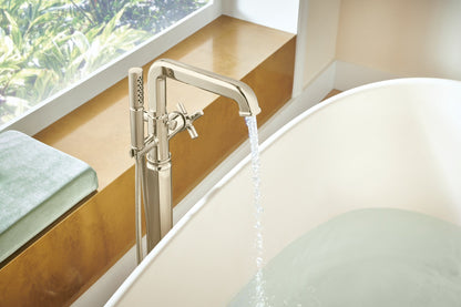 Brizo Invari T70176 Single-Handle Floor Mount Tub Filler - Less Handle