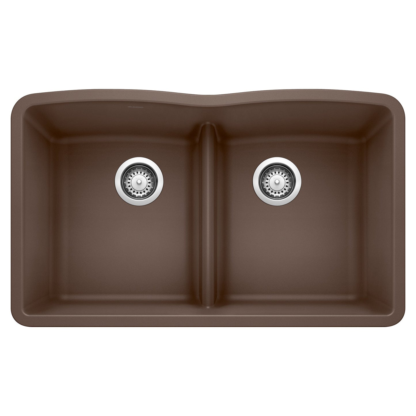 BLANCO 442078 Diamond Equal Double Bowl Kitchen Sink with Low Divide - Café
