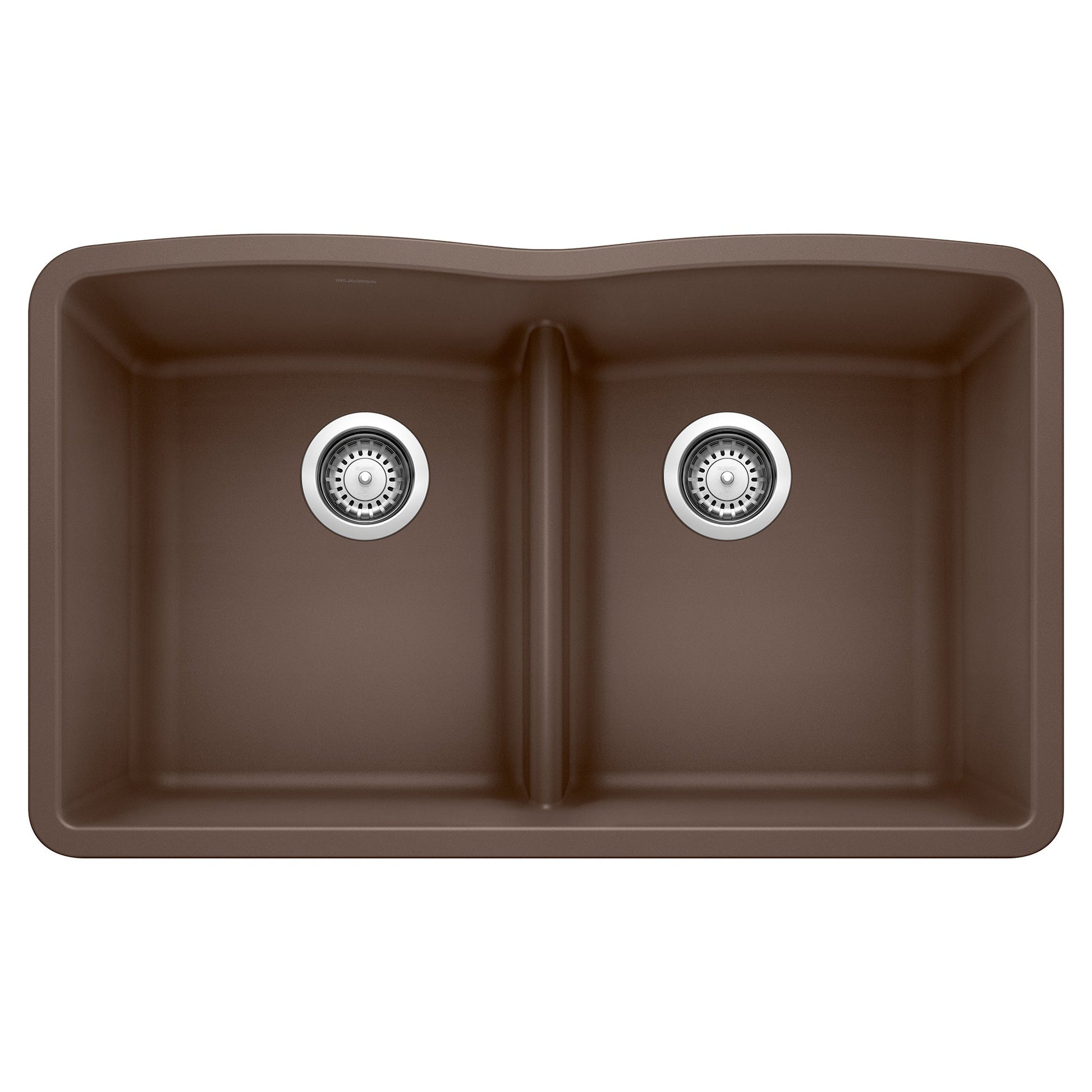 BLANCO 442078 Diamond Equal Double Bowl Kitchen Sink with Low Divide - Café