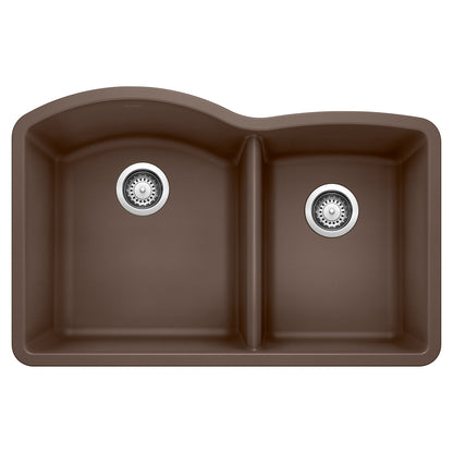 BLANCO 440177 Diamond 1-3/4 Double Bowl Kitchen Sink - Café