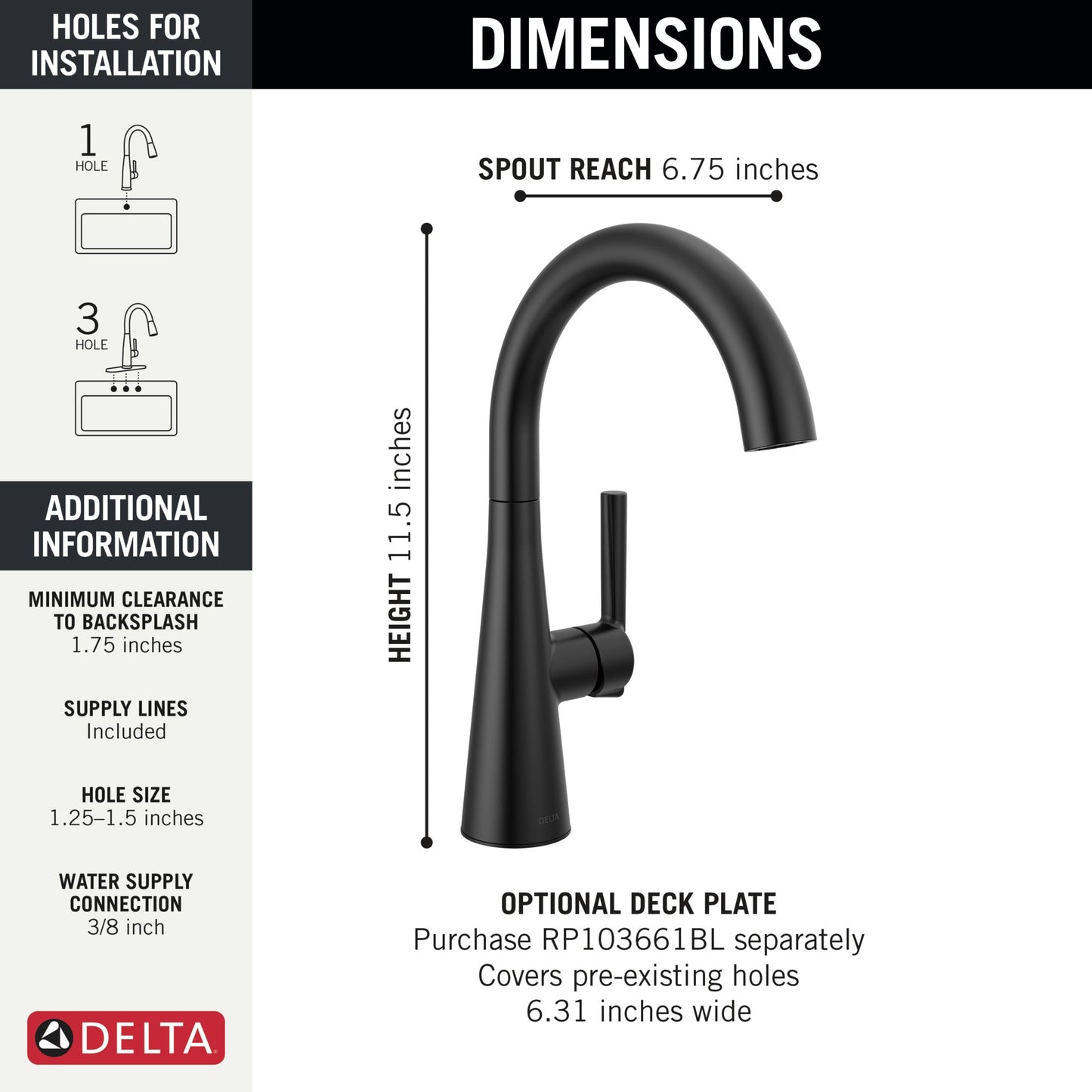 Delta 14882LF Single Handle Bar Prep Faucet