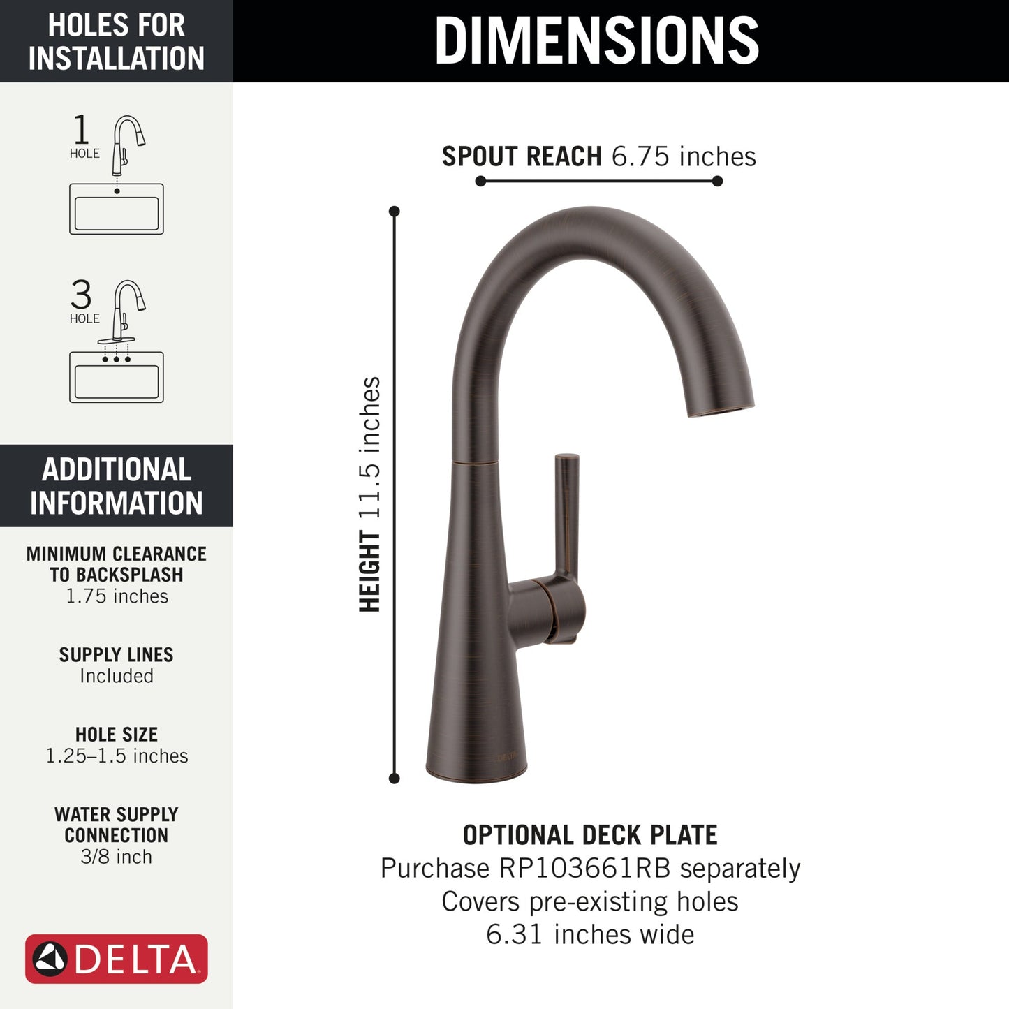 Delta 14882LF Single Handle Bar Prep Faucet