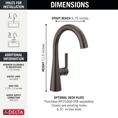 Delta 14882LF Single Handle Bar Prep Faucet