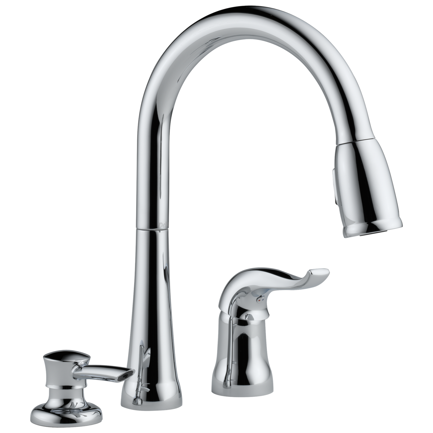 Delta Kate 16970 Single Handle Pull-Down Kitchen Faucet with Soap Dispenser